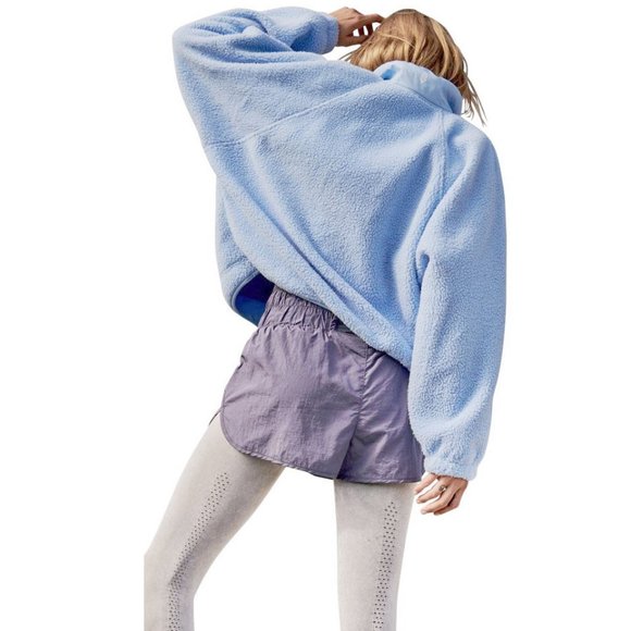 Free People Hit The Slopes Fleece Jacket, Rain Drop - NWT - Picture 2 of 5